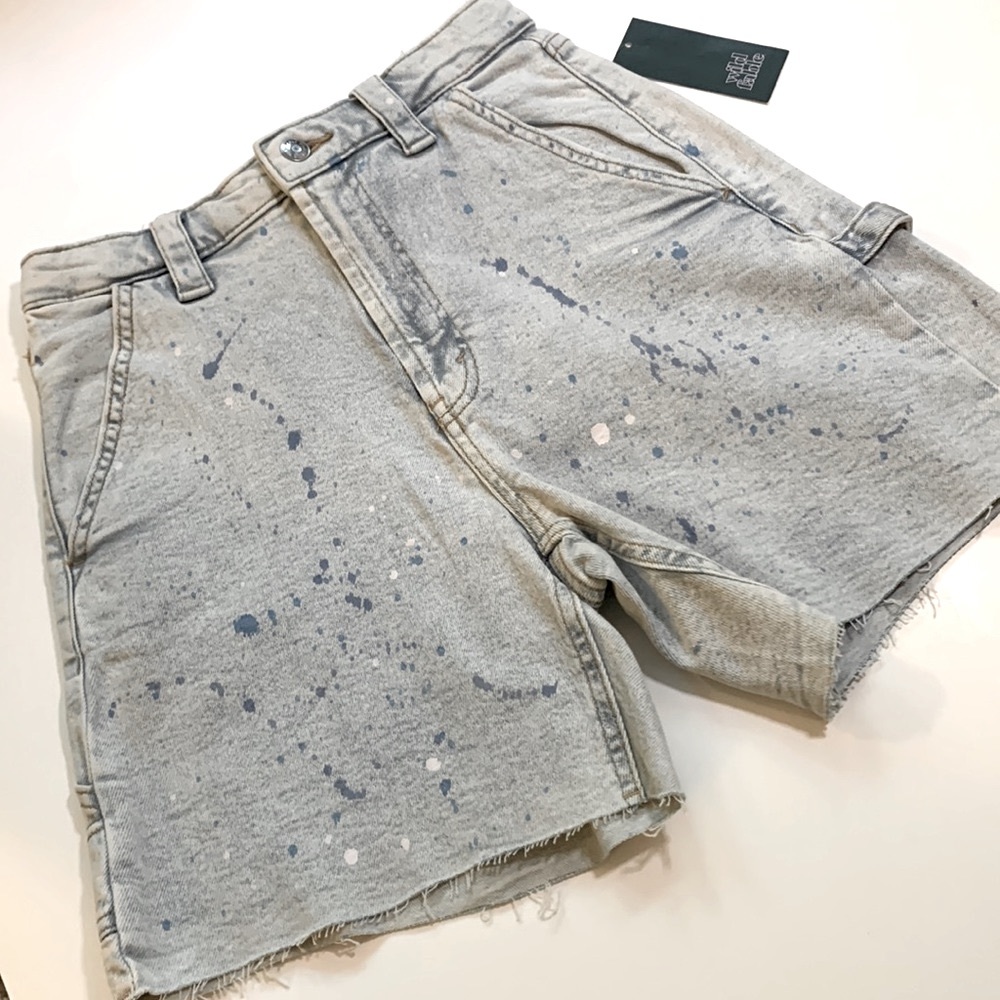 NWT Wild Fable Splatter Painted Utility Carpenter High Rise Shorts